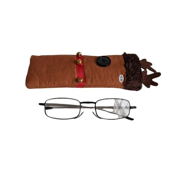 Midwest Gift Reindeer Readers Eyeglasses +2.50 Cute Holiday Gag Gift Exchange - Picture 1 of 4